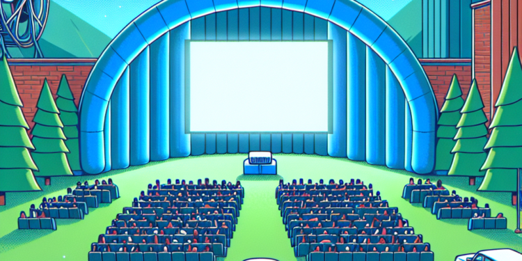 Drive-in cinéma: terrain non-constructible, écran gonflable & films en voiture