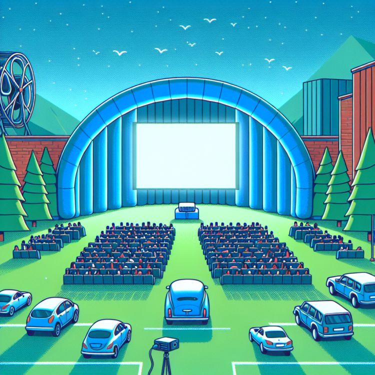 Drive-in cinéma: terrain non-constructible, écran gonflable & films en voiture