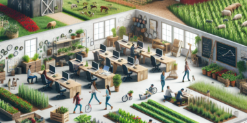 Location d'espaces partagés en fermes urbaines : Télétravail au vert !