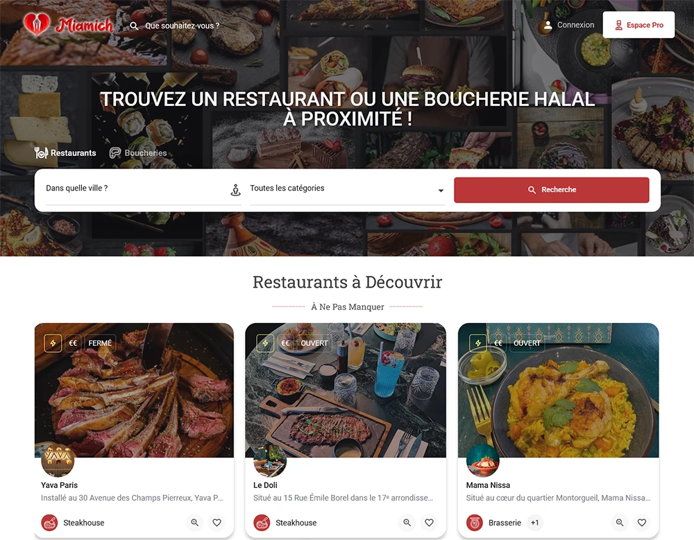 Trouvez les Meilleurs Restaurants et Boucheries Halal Miamich